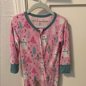 Little Bum Bums Sugar Plum Beary 2T Footie Pajamas